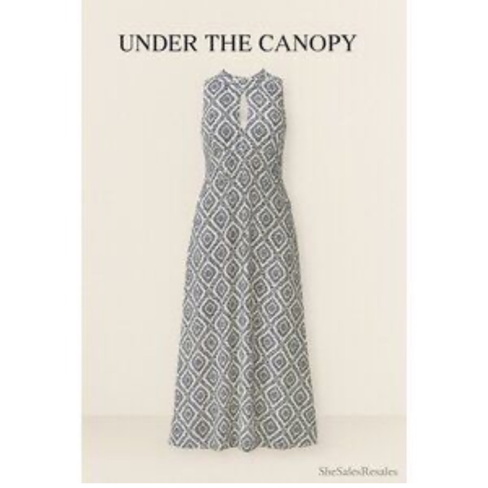 Under The Canopy Tallulah Silk Printed Maxi Dress Size 8